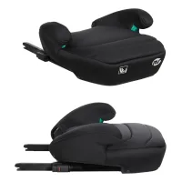 M s -Booster Alzador Isize- Silla de auto, grupo 3 (125-150Cms) - Silla coche con Isofix con asiento ancho  - Montaje universal - Testado con normativa ECE R129  Isize , Negro