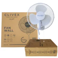 Ventilador de Pared Clivex 3 Velocidades 40cm (45W) con Cabeza Oscilante o Fija