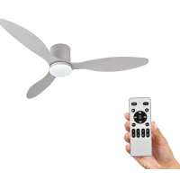 Hola LED Ventilador de Techo 42" con Luz LED Regulable – 3000K-6000K, 85-265V，Blanco/Madera Claro/Negro/Nogal Negro