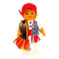 Muñeca regional Valenciano Folk Artesanía original colección 15 cm.vestido típico Fallero Valencia, fabricada en España.