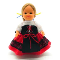 Muñeca regional Vallisoletana Folk Artesanía original colección 15 cm.vestido típico Valladolid, fabricada en España.