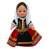 Muñeca regional Lagarterana Folk Artesanía original colección 15 cm.vestido típico Toledo, fabricada en España.