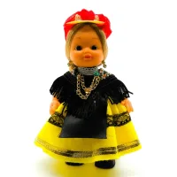Muñeca regional Abulense Folk Artesanía original colección 15 cm.vestido típico Ávila, fabricada en España.