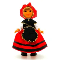 Muñeca regional Gallega Folk Artesanía original colección 25 cm.vestido típico Galicia, fabricada en España.