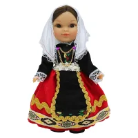 Muñeca Regional Lagarterana Folk Artesanía 25 Cm. Vestido Típico Toledo (Castilla la Mancha)
