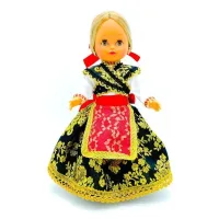 Muñeca regional Zamorana Folk Artesanía original colección 35 cm.vestido típico Zamora, fabricada en España
