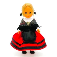 Muñeca regional Conquense Folk Artesanía original colección 35 cm.vestido típico Cuenca, fabricada en España