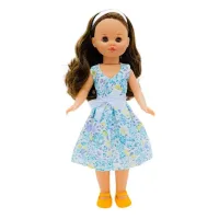 Muñeca Colección Sintra Original 40 Cm. Vestido Flores Azul Edición Limitada - Folk Artesanía