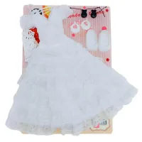 Set ropa muñeca Folk Artesanía vestido andaluza blanca para muñecas colección Sintra, Simona, Mari's, Pepa's o Naia 41 cm.
