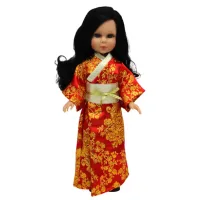 Muñeca Naia original Folk Artesanía 40 cm. vestido kimono Geisha, muñeca colección de edición limitada fabricada en España por Folk Artesanía.