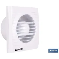 Cofan Extractor de Baño Axial Ø100 mm 14 W, Sistema Antirretorno, Protección IP24, Ventilación en Cocina, Baño, Sótano