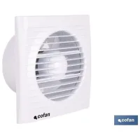 Cofan Extractor de Baño Axial Ø125 mm 14 W, Antirretorno, Protección IP24, Ventilación para Cocina, Baño, Sótano