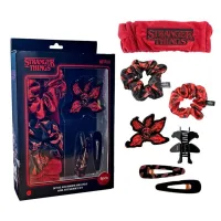 Cerdá Life's Little Moments | Set de Accesorios para el Pelo Stranger Things - Kit Completo Temático con Diadema, Coleteros y Pinzas