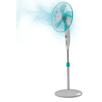 EnergySilence 520 Power White. Ventilador de Pie con Temporizador, 50 W, 5 Aspas 40 cm de Diámetro, Oscilante, 4 Velocidades, Ajustable 110-130 cm, Motor de Cobre, Blanco