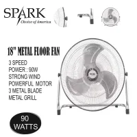 SPARK - Ventilador de Suelo 18"- 90W Rejilla Metálica 3 Veloc. 3 Aspas.