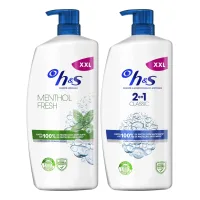 Head & Shoulders Champú Anticaspa H&S (Classic - Menthol Fresh) Dermatologicamente Testado