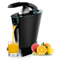 Exprimidor - Cecotec EssentialVita Hyden 600Pro, 600 W, Filtro regulador de pulpa, Palanca presión, 2 conos, Negro
