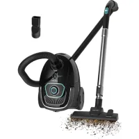 Aspirador con bolsa - Cecotec Conga Powerbag 2500 Plus Max, 850 W, 18 kPa, 2,5 L, Filtro de alta eficiencia, Tubo telescópico metálico, Negro