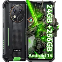 Teléfono móvil Oukitel G1 24GB+256GB Pantalla de 6.52  10600mAh 48MP Smartphone Android 15 verde