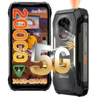 Blackview Xplore 2 Proyector Teléfono Móvil 5G 36GB+256GB 20000mAh Pantalla de 6.73  50MP Android 15 Smartphone negro