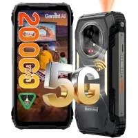 Blackview Xplore 2 Proyector Teléfono Móvil 5G 48GB+1TB 20000mAh Pantalla de 6.73  50MP Android 15 Smartphone negro
