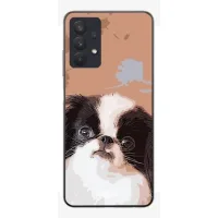 Coque Maniacase pour Samsung Galaxy A32 4G Épagneul japonais Noir et Blanc Race de chiens