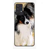 Coque Maniacase pour Samsung Galaxy A32 4G Épagneul nain continental papillon Race de chiens