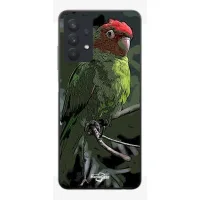 Coque pour Samsung Galaxy A32 5G Pionus Perroquet Rouge Vert rojo