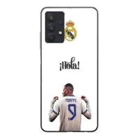 Coque Maniacase pourSamsung Galaxy A32 5g Kylian Mbappe Real Madrid 9 Hola negro