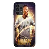 Coque Maniacase pour Samsung Galaxy A13 4g Kylian Mbappe Real Madrid Wallpaper negro