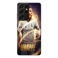 Coque Maniacase pour Samsung Galaxy S21 Ultra 5g Kylian Mbappe Real Madrid Wallpaper negro