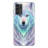Coque Maniacase pour Samsung Galaxy A13 4g Loup blanc reflet violet
