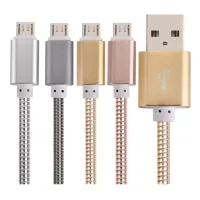 Trade Shop - Cable De Acero Carga Transferencia De Datos Smartphone Android Pc Usb Resistente -