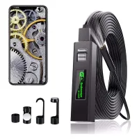Endoscopio De 10 M, Cámara De Inspección Endoscópica Inalámbrica, Cámara Endoscópica Impermeable Ip68 De 2 Megapíxeles Y 1200p Hd Con 8 Led Para Iphone, Android, Ipad, Mac, Pc, Portátil (10 M)