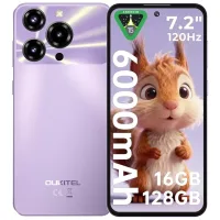 Oukitel C69 128GB Morado Pantalla de 7.2" 4GB de RAM Batería de 6000 mAh
