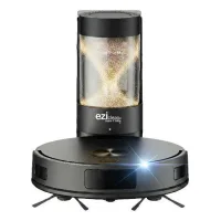 Robot Aspirador Y Fregador - Eziclean Cyberflow Max - Gyrosmart Conectado Con Base De Vaciado - 10 000 Pa - 2 L - 80 Min - Negro