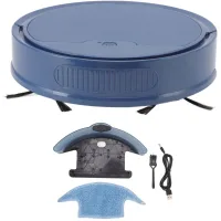 Robot Aspirador 3 En 1 Con Control Remoto Mediante App Inteligente, Succión Potente De 2000 Pa, Carga Usb Y Función De Barrido Para El Hogar (azul).
