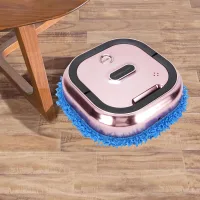 Robot Aspirador Eléctrico Automático Con Función De Fregado Y Aspiración, Incluye Paños Húmedos Y Secos, Batería De 2400 Mah, Diseño Delgado (7,1 Cm) Para Suelos De Parqué, Mármol Y Baldosas.