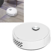 Aspiradora Robot Inteligente Y A Prueba De Caídas Con Gran Potencia De Succión Para El Pelo De Mascotas Y La Limpieza Diaria De Suelos Blancos.
