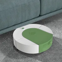 Aspiradora Robot Inteligente Recargable Por Usb Con Potente Succión Y Función De Limpieza Para Suelos De Cerámica Y Parquet [1 Unidad]