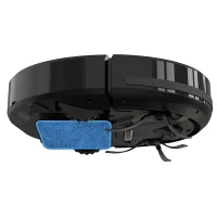 Robot Aspirador Inteligente De 3 Funciones (aspiradora, Barredora, Fregadora) Fabricado En Abs Negro – Potencia De Succión De 2500 Pa, Batería De 2500 Mah, Control Por Aplicación Y Voz