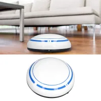 Robot Aspirador Inteligente Y Automático, Abs, 19 Cm De Diámetro, Azul-blanco, 404 G, 1500 Mah, 1 Robot + Cable Usb + Manual De Instrucciones En Inglés