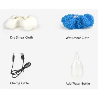 Sistema De Limpieza Robótico Autónomo Con Triple Función (limpieza En Húmedo/limpieza En Seco/humidificación) Y Función De Carga Usb, Batería De Litio – Dimensiones 250 X 250 X 65 Mm, Color: Blanco, M