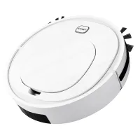 Robot Aspirador Y Fregona Inteligente – Dispositivo 3 En 1: Robot Aspirador + Robot Fregona – Batería Usb De 1500 Mah – Apto Para Suelos De Mármol, Baldosas Y Parqué – 32 Cm De Diámetro, Abs Blanco