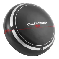 Robot De Limpieza Automático E Inteligente Con Batería Usb Para Uso Doméstico [abs/negro/diámetro 18 Cm] – Robot Barredor Automático Con Detección De Obstáculos