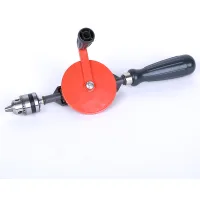 Taladro Manual Potente Y Rápido De 3/8", Engranajes Dobles De Acero, Portabrocas Y Mango Ergonómico Para Trabajos De Carpintería.