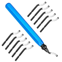 Herramienta Desbarbadora, Kit Para Eliminar Rebabas Con 10 Cuchillas De Repuesto Bs1010, Desbarbadora Manual Giratoria De 360° Para Impresión 3d, Aluminio, Plástico, Pvc, Cobre Y Acero.