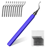 Herramienta Manual Para Desbarbar, Desbarbadora Con 10 Cuchillas De Repuesto Bs1010, Lápiz Desbarbador, Removedor De Rebabas Giratorio De 360° Para Impresión 3d, Plástico, Aluminio, Cobre, Pvc, Acero.