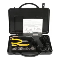 Máquina De Soldadura De Plástico De 50 W Y 220 V, Con 200 Grapadoras Térmicas, Kit De Reparación De Soldadura De Plástico Para Reparación De Parachoques De Automóviles (negro).