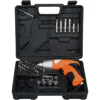 Juego De Taladro Inalámbrico Recargable 45 En 1 Con Brocas Y Destornilladores Eléctricos Con Luz Led.
